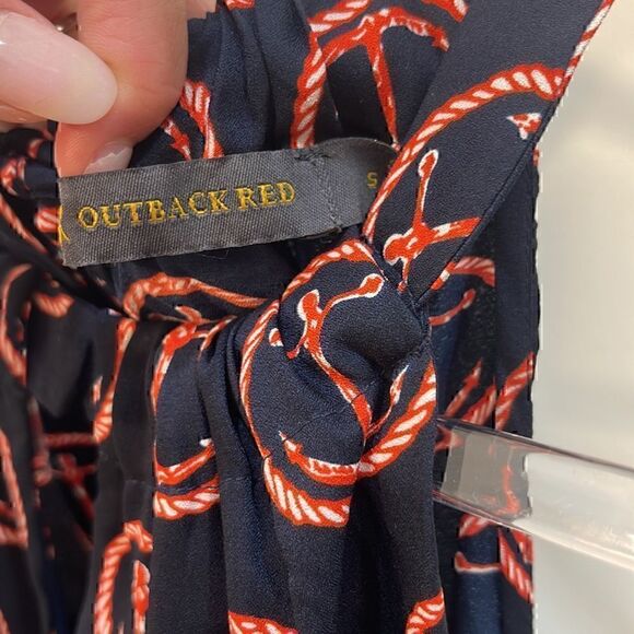 Outback Red Anchor Top Nautical Neck Tie Size Small - Picture 3 of 6